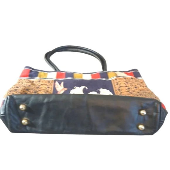 Moo Roo Floral Fabric Tote Bag